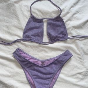 Lilac Sparkle Brasil Bikini Top & Lilac Sparkle Lulu Bikini Bottom